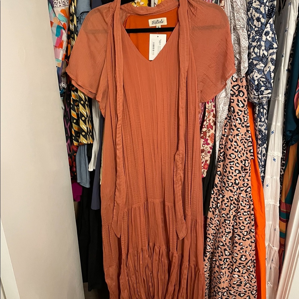 Listicle Orange Maxi Dress - Brand New
